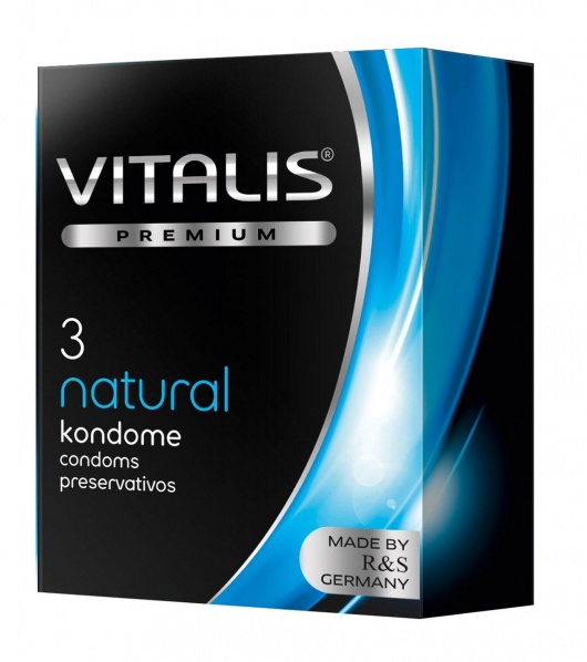 Классические презервативы VITALIS PREMIUM natural - 3 шт. - Vitalis - купить с доставкой в Тамбове