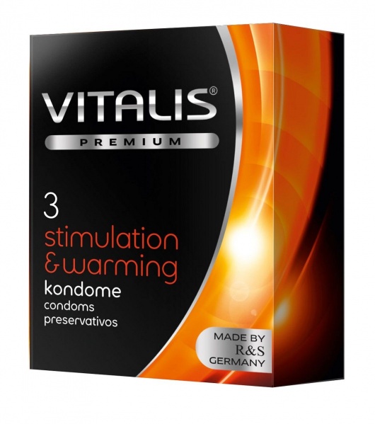 Презервативы VITALIS PREMIUM stimulation   warming с согревающим эффектом - 3 шт. - Vitalis - купить с доставкой в Тамбове