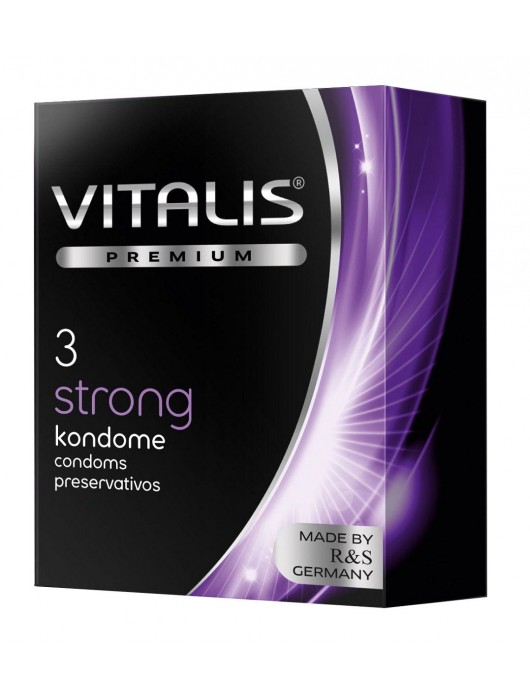 Презервативы с утолщенной стенкой VITALIS PREMIUM strong - 3 шт. - Vitalis - купить с доставкой в Тамбове