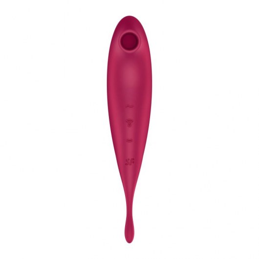 Малиновый вибромассажер Twirling Pro+ - Satisfyer