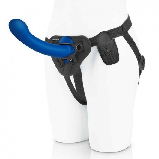 Синяя насадка Remote Control P-Spot G-Spot с черными трусиками - 20 см. - Pegasus - купить с доставкой в Тамбове