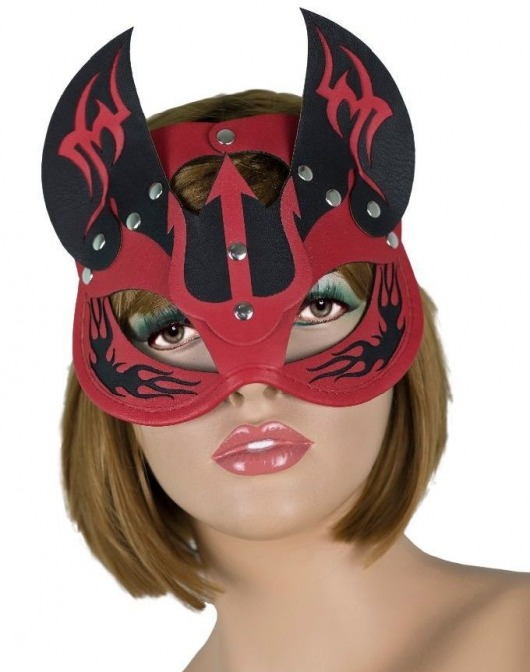 Маска дьяволицы с рожками - LOVETOY (А-Полимер) - купить с доставкой в Тамбове