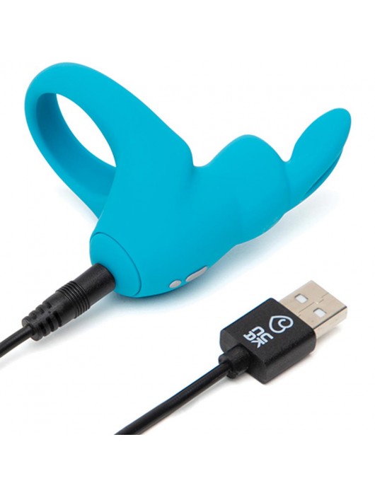 Голубое эрекционное виброкольцо Happy Rabbit Rechargeable Rabbit Cock Ring - Happy Rabbit - в Тамбове купить с доставкой