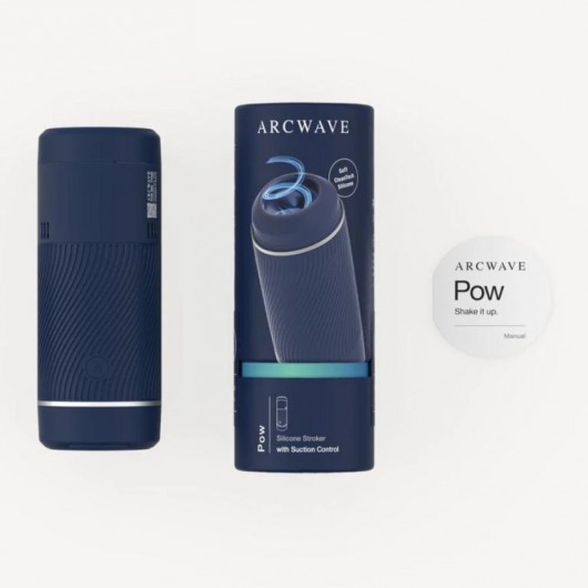 Синий мастурбатор с контролем всасывания Arcwave Pow Stroker - Arcwave - в Тамбове купить с доставкой