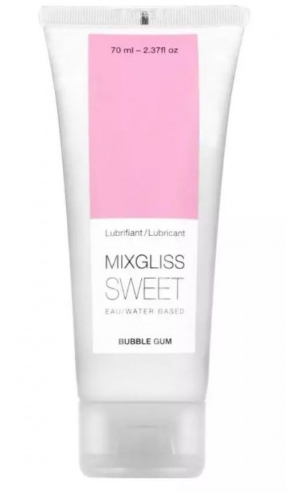 Смазка на водной основе Mixgliss Sweet с ароматом бабл-гам - 70 мл. - Mixgliss - купить с доставкой в Тамбове