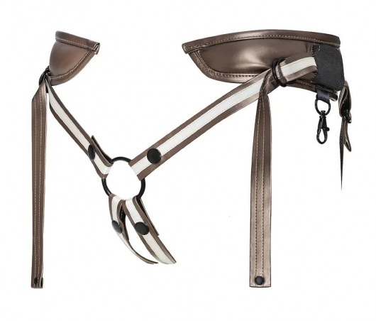 Бронзовый пояс для насадок Desirous Harness - Strap-on-me - купить с доставкой в Тамбове