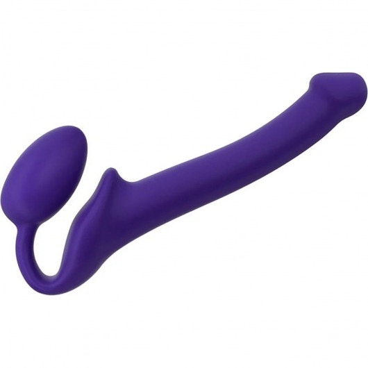 Фиолетовый безремневой страпон Silicone Bendable Strap-On - size S - Strap-on-me - купить с доставкой в Тамбове