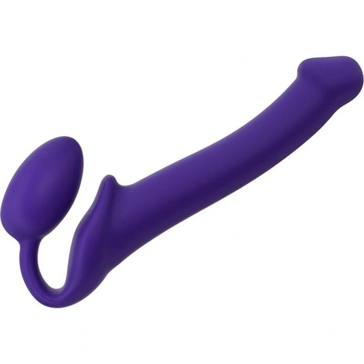 Фиолетовый безремневой страпон Silicone Bendable Strap-On - size M - Strap-on-me - купить с доставкой в Тамбове