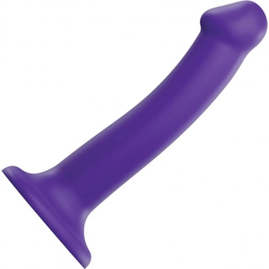 Фиолетовый фаллоимитатор-насадка Strap-On-Me Dildo Dual Density size M - 18 см. - Strap-on-me - купить с доставкой в Тамбове