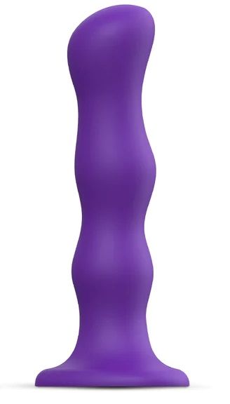 Фиолетовая насадка Strap-On-Me Dildo Geisha Balls size M - Strap-on-me - купить с доставкой в Тамбове