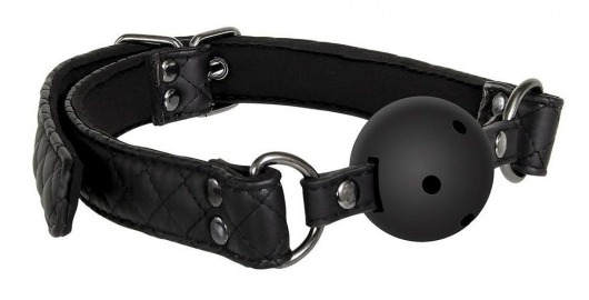 Черный кляп-шарик BALL GAG DIAMOND - Dream Toys - купить с доставкой в Тамбове