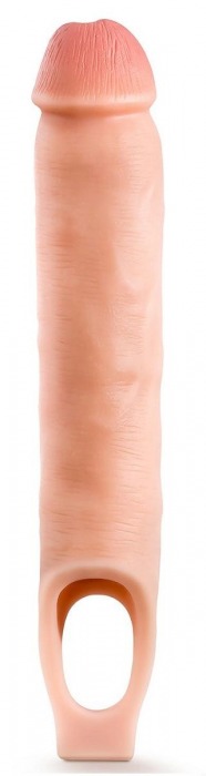 Телесная насадка-удлинитель 11.5 Inch Silicone Cock Sheath Penis Extender - 29,2 см. - Blush Novelties - в Тамбове купить с доставкой