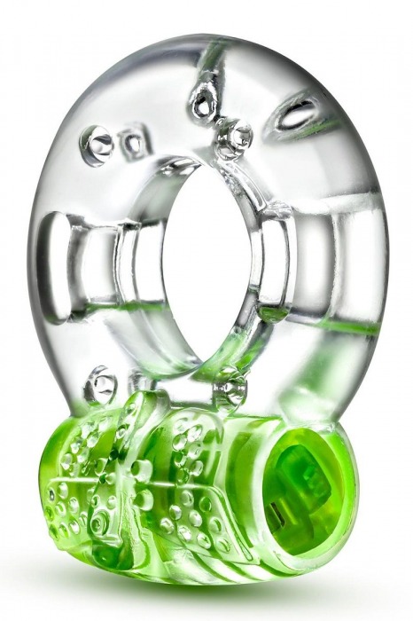 Зеленое эрекционное виброкольцо Arouser Vibrating C-Ring - Blush Novelties - в Тамбове купить с доставкой