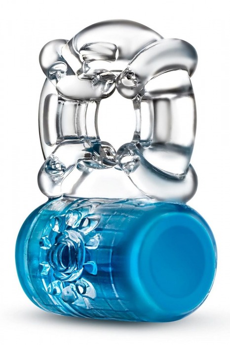 Синее эрекционное виброкольцо Pleaser Rechargeable C-Ring - Blush Novelties - в Тамбове купить с доставкой