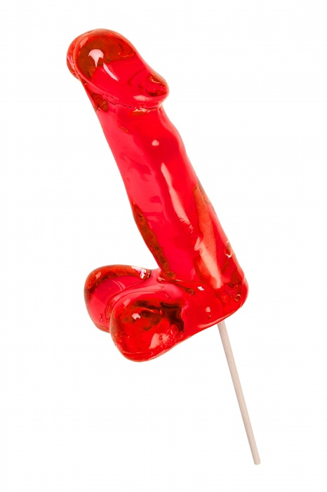Красный леденец в форме члена со вкусом виски - 173 гр. - Sosuчki - купить с доставкой в Тамбове