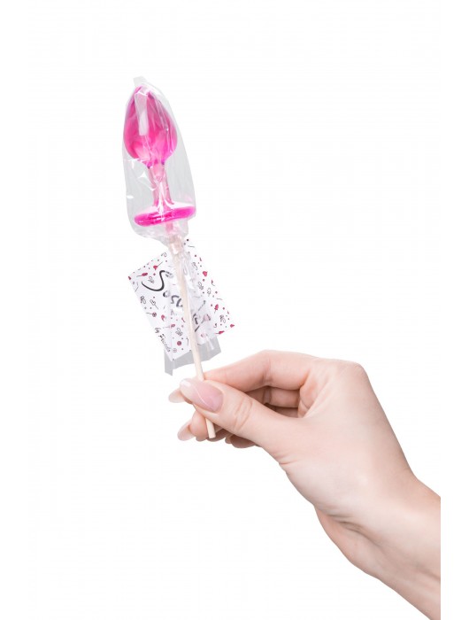 Розовый леденец  в форме анальной втулки со вкусом айриш крим - 29 гр. - Sosuчki - купить с доставкой в Тамбове