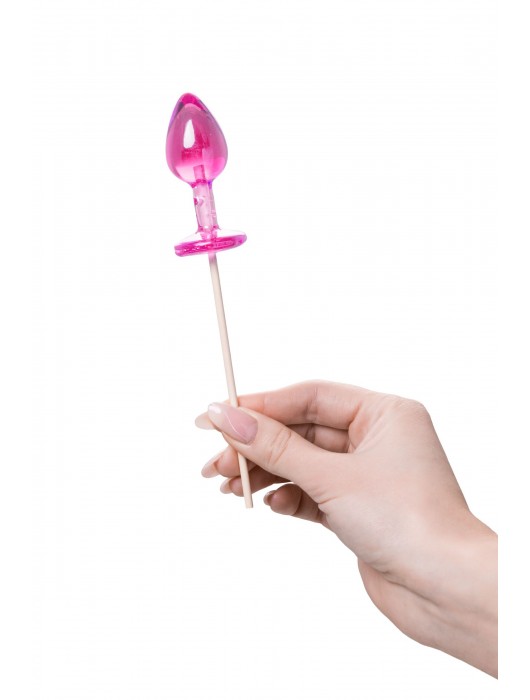 Розовый леденец  в форме анальной втулки со вкусом айриш крим - 29 гр. - Sosuчki - купить с доставкой в Тамбове