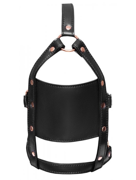 Черный намордник с кляпом-шаром Head Harness With A Gag - Orion - купить с доставкой в Тамбове