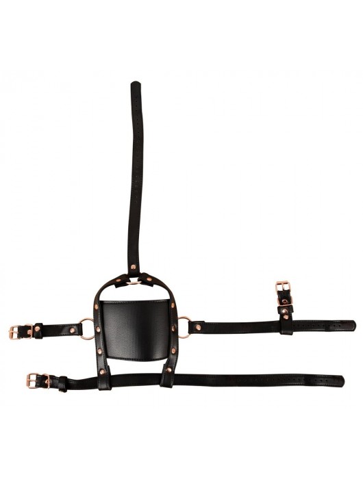 Черный намордник с кляпом-шаром Head Harness With A Gag - Orion - купить с доставкой в Тамбове