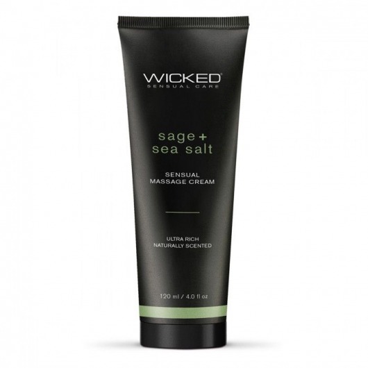 Массажный легкий крем WICKED Sage plus Sea Salt - 120 мл. - Wicked - купить с доставкой в Тамбове