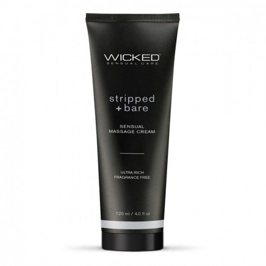 Массажный легкий крем WICKED Stripped plus Bare - 120 мл. - Wicked - купить с доставкой в Тамбове