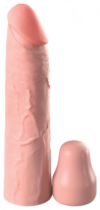 Телесная насадка-удлинитель 1 Inch Silicone X-tension - 17,8 см. - Pipedream - в Тамбове купить с доставкой