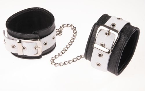 Черно-белые оковы на ноги - Sitabella - купить с доставкой в Тамбове