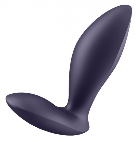 Фиолетовый анальный вибростимулятор Power Plug - Satisfyer - в Тамбове купить с доставкой