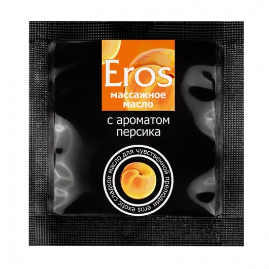Саше массажного масла Eros exotic с ароматом персика - 4 гр. - Биоритм - купить с доставкой в Тамбове