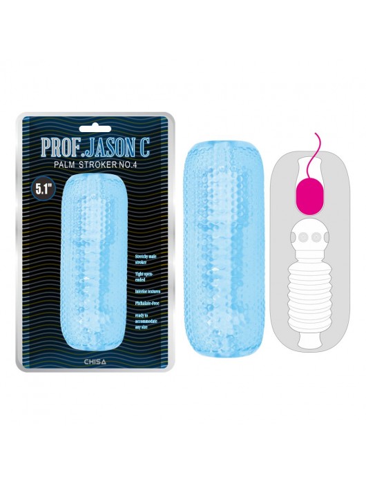 Голубой текстурированный мастурбатор Palm Stroker No.4 - Chisa - в Тамбове купить с доставкой