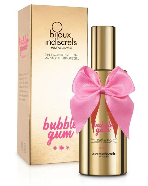 Гель с ароматом жвачки Bubblegum 2-in-1 Scented Silicone Massage And Intimate Gel - 100 мл. - Bijoux Indiscrets - купить с доставкой в Тамбове