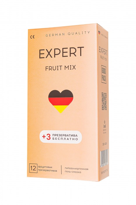 Ароматизированные презервативы EXPERT Fruit Mix - 12 шт.(+3 в подарок) - Expert - купить с доставкой в Тамбове