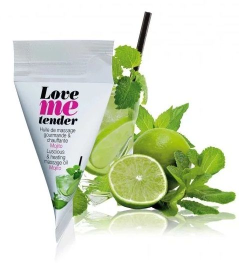 Съедобное согревающее массажное масло Love Me Tender Mojito с ароматом мохито - 10 мл. - Love to Love - купить с доставкой в Тамбове