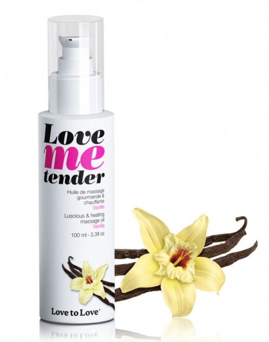 Съедобное согревающее массажное масло Love Me Tender Vanilla с ароматом ванили - 100 мл. - Love to Love - купить с доставкой в Тамбове