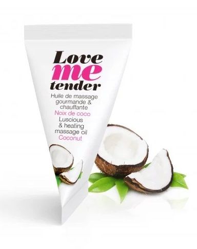 Съедобное согревающее массажное масло Love Me Tender Cocos с ароматом кокоса - 10 мл. - Love to Love - купить с доставкой в Тамбове