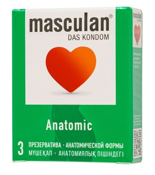 Презервативы анатомической формы Masculan Anatomic - 3 шт. - Masculan - купить с доставкой в Тамбове