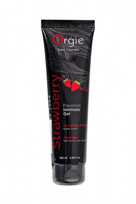 Интимный гель на водной основе Lube Tube Strawberry с клубничным вкусом - 100 мл. - ORGIE - купить с доставкой в Тамбове
