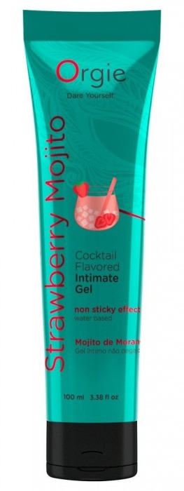 Съедобный интимный гель Orgie Lube Tube Cocktail Strawberry Mojito - 100 мл. - ORGIE - купить с доставкой в Тамбове