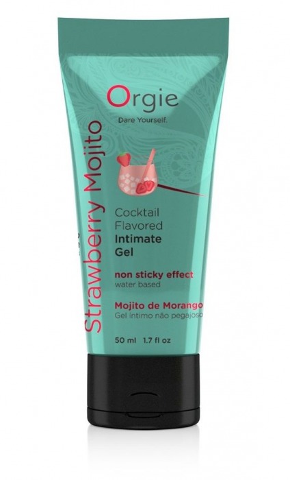 Съедобный интимный гель Orgie Lube Tube Cocktail Strawberry Mojito - 50 мл. - ORGIE - купить с доставкой в Тамбове
