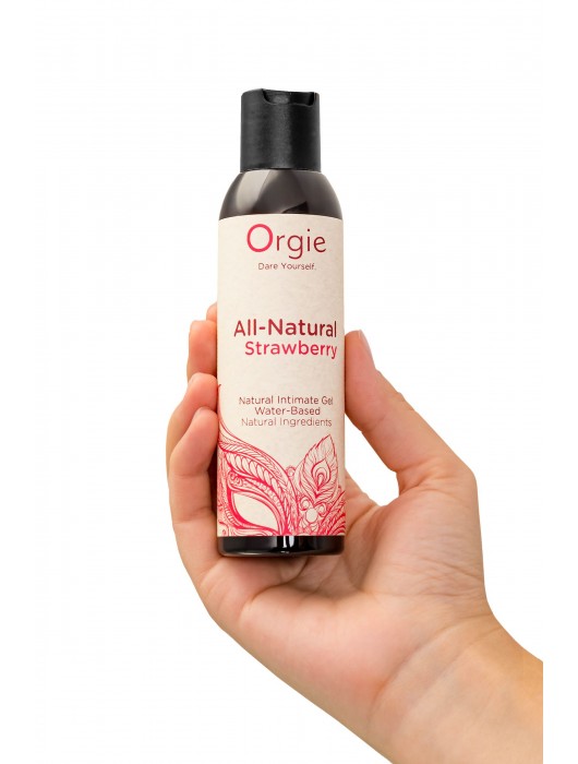 Интимный гель на водной основе All-Natural Strawberry с ароматом клубники - 150 мл. - ORGIE - купить с доставкой в Тамбове