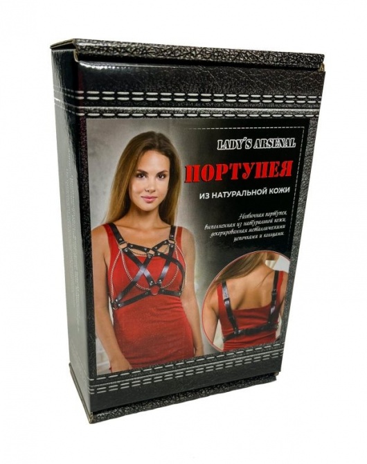 Портупея из натуральной кожи с цепочками - БДСМ Арсенал - купить с доставкой в Тамбове