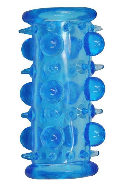Голубая насадка с шипами и шишечками LUST CLUSTER - Dream Toys - в Тамбове купить с доставкой