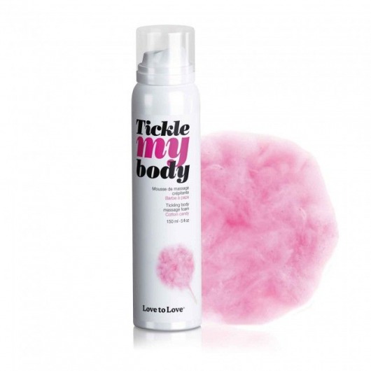 Массажная хрустящая пенка Tickle My Body Cotton Candy с ароматом сладкой ваты - 150 мл. - Love to Love - купить с доставкой в Тамбове