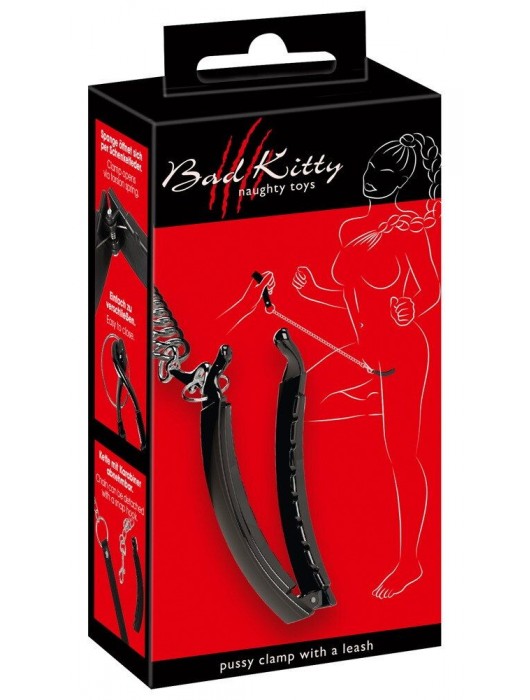 Зажим для половых губ с поводком Pussy Clamp With A Leash - Orion - купить с доставкой в Тамбове