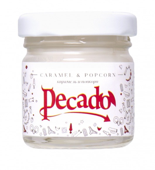 Массажная свеча Caramel   Popcorn - 35 мл. - Pecado - купить с доставкой в Тамбове