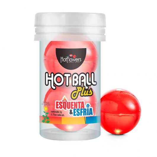 Лубрикант на масляной основе Hot Ball Plus с охлаждающе-разогревающим эффектом (2 шарика по 3 гр.) - HotFlowers - купить с доставкой в Тамбове
