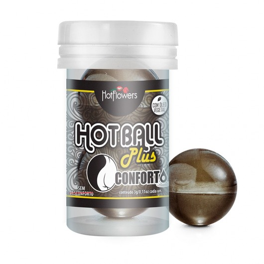 Анальный лубрикант на масляной основе Hot Ball Plus Conforto (2 шарика по 3 гр.) - HotFlowers - купить с доставкой в Тамбове