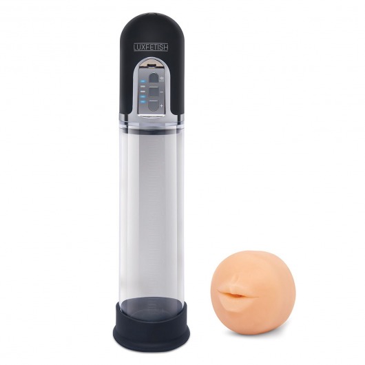 Автоматическая вакуумная помпа-мастурбатор Blowjob Auto Sucker Penis Enlarger Pump - Lux Fetish - в Тамбове купить с доставкой