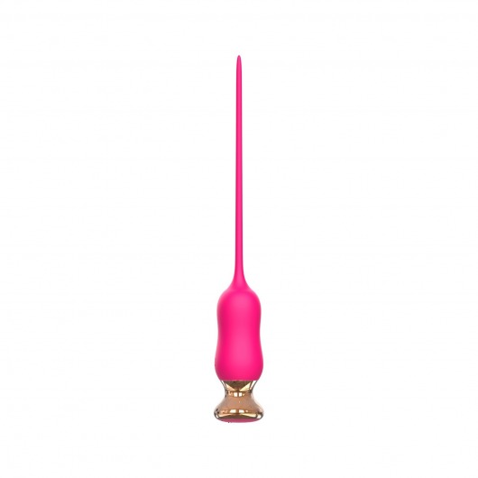 Розовый тонкий стимулятор Nipple Vibrator - 23 см. - I-MOON - купить с доставкой в Тамбове