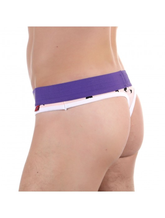 Розовые сексуальные трусы-тонги с принтом в виде звездочек - Boefje купить с доставкой